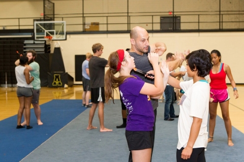 Students in Varsity Gym